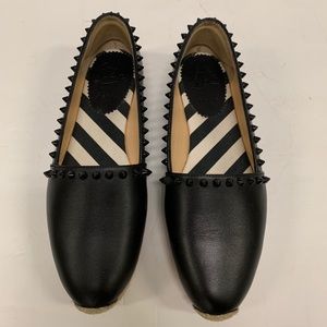 Christian Louboutin Spike Black Espad - Size 38